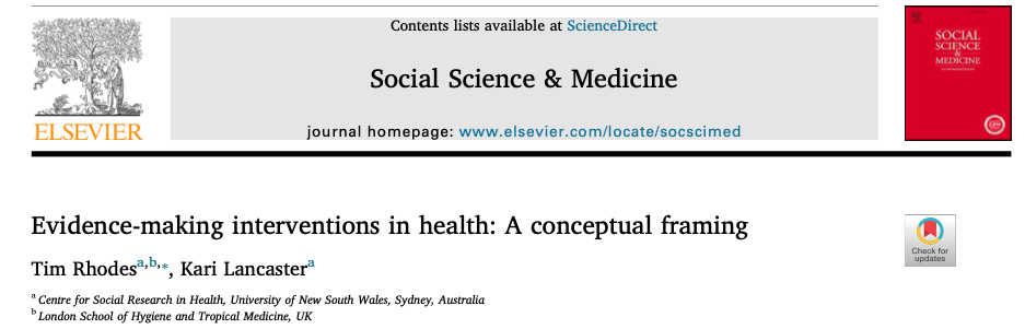 Evidence Making Interventions